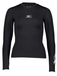 Mizuno Koszulka funkcyjna w kolorze czarnym rozmiar: M. Czarne bluzki sportowe damskie Mizuno, m, bez wzorów, bez ramiączek. Za 96.60 zł.