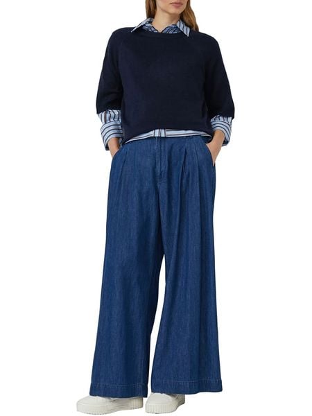 S.Oliver Sweter w kolorze granatowym rozmiar: 44. Niebieskie swetry klasyczne damskie S.Oliver, s, bez kołnierzyka. Za 108.99 zł.