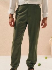 Spodnie jogger - zielony. Zielone spodnie materiałowe męskie Sinsay, bez wzorów. Za 29.99 zł.