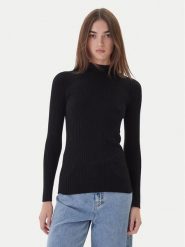 Kontatto Sweter 3M0814C Czarny Regular Fit. Czarne swetry klasyczne damskie Kontatto, m, z syntetyku, bez kołnierzyka. Za 259.99 zł.