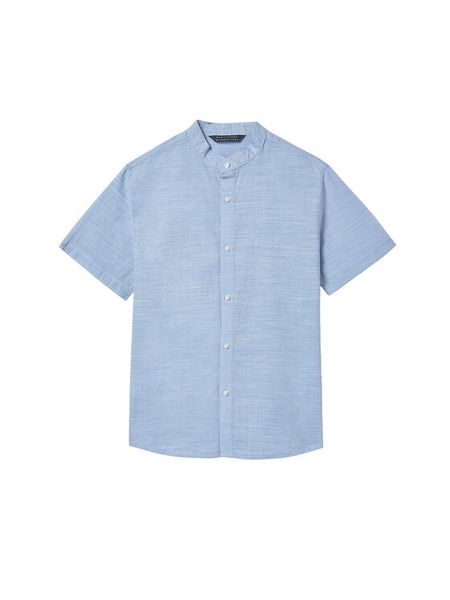 Mayoral Koszula 6171 Błękitny Regular Fit. Niebieskie koszule chłopięce Mayoral, bez wzorów, z bawełny, bez kołnierzyka, bez ramiączek. Za 109.99 zł.