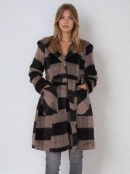 Steve Madden Płaszcz przejściowy w kolorze czarno-szarobrązowym rozmiar: XXL. Brązowe płaszcze damskie Steve Madden, xxl, bez wzorów. Za 217.99 zł.