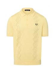 Fred Perry koszulka polo Mężczyźni Bawełna żółty, S. Żółte koszulki polo męskie Fred Perry, m, bez wzorów, z bawełny, bez ramiączek. Za 549.95 zł.