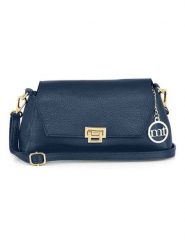 Mia Tomazzi Skórzana torebka "Berbera" w kolorze granatowym - 27 x 16 x 8 cm rozmiar: onesize. Niebieskie torebki klasyczne damskie Mia Tomazzi, bez wzorów, z materiału, bez dodatków. Za 173.99 zł.