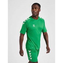 Koszulka sportowa męska Hummel Core XK Poly T-Shirt S/S. Zielone t-shirty sportowe męskie HUMMEL, m, bez ramiączek, do piłki ręcznej. Za 131.00 zł.