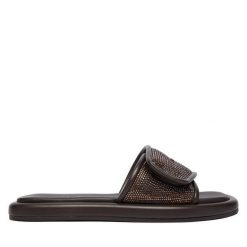 Klapki MICHAEL Michael Kors. Brązowe klapki damskie MICHAEL Michael Kors, bez wzorów, bez obcasa. Za 569.99 zł.