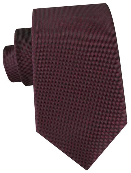 Męski Krawat - Kolor Burgundowy - Angelo di Monti. Czerwone krawaty i muchy męskie Angelo di Monti, bez wzorów, z tkaniny, eleganckie. Za 49.99 zł.