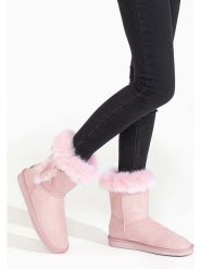 Blackfield Botki zimowe "Chuckson" w kolorze jasnoróżowym rozmiar: 41. Różowe botki damskie Blackfield, na zimę, z materiału, bez obcasa, bez zapięcia. Za 201.45 zł.