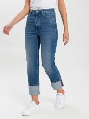 Cross Jeans Dżinsy "Brooke 010" - Straight fit - w kolorze niebieskim rozmiar: W31. Niebieskie jeansy damskie Cross Jeans, z podwyższonym stanem. Za 92.21 zł.