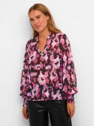 Kaffe Bluzka Amanda 10508154 Różowy Regular Fit. Czerwone bluzki damskie Kaffe, bez wzorów, z syntetyku, bez ramiączek. Za 139.99 zł.
