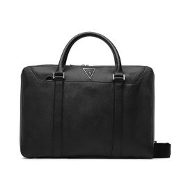 Torba na laptopa Guess. Czarne torby na laptopa damskie Guess, z aplikacjami. Za 389.99 zł.