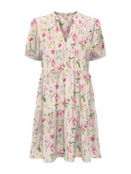 ONLY Sukienka letnia Nova 15222215 Beżowy Regular Fit. Brązowe sukienki damskie Only, na lato, m, bez wzorów, z wiskozy, bez kołnierzyka, bez ramiączek. Za 159.99 zł.