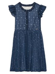 Guess Sukienka elegancka J6RK13 WA2T0 Granatowy Regular Fit. Niebieskie sukienki dziewczęce Guess, z aplikacjami, z syntetyku, eleganckie, bez ramiączek. Za 329.99 zł.