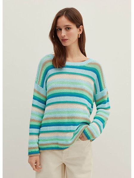 STEFANEL Sweter w kolorze turkusowo-niebieskim rozmiar: L. Niebieskie swetry klasyczne damskie Stefanel, l, bez kołnierzyka. Za 218.57 zł.