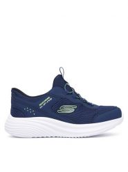 Skechers Sneakersy Bounder Pro Slip-Ins 404208L/NVY Granatowy. Niebieskie buty sportowe chłopięce Skechers, bez wzorów, z materiału, bez zapięcia. Za 199.99 zł.