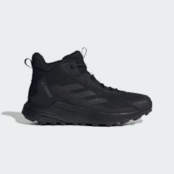 Buty Terrex Anylander Mid Rain.Rdy Hiking. Czarne buty trekkingowe męskie Adidas, z materiału, bez zapięcia. Za 439.00 zł.