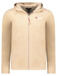 Geographical Norway Kurtka polarowa "Tugood" w kolorze beżowym rozmiar: XXL. Brązowe kurtki męskie Geographical Norway, xxl, bez wzorów, z materiału, bez kaptura. Za 69.45 zł.