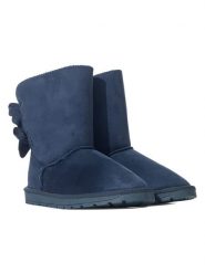 ISLAND BOOT Botki zimowe "Bowie" w kolorze niebieskim rozmiar: 40. Niebieskie botki damskie Island Boot, na zimę, bez obcasa, bez zapięcia. Za 155.15 zł.