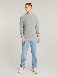 G-Star Sweter w kolorze szarym rozmiar: XL. Szare swetry męskie G-Star, xl, bez wzorów, z bawełny, bez kołnierzyka. Za 210.81 zł.