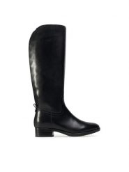 Geox Oficerki D Felicity A D04G1A 00043 C9999 Czarny. Czarne kozaki damskie Geox, ze skóry, bez obcasa, na płaskiej podeszwie. Za 579.99 zł.