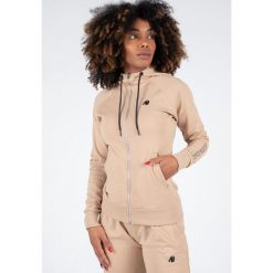 Marion Bluza z kapturem zapinana na suwak - Beżowy. Brązowe bluzy sportowe damskie GORILLA WEAR, s. Za 234.00 zł.