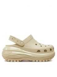 Crocs Klapki Classic Mega Crush Clog 207988 Beżowy. Brązowe klapki damskie Crocs, bez wzorów, z tworzywa sztucznego, bez obcasa. Za 309.99 zł.