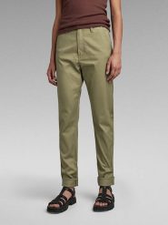 G-Star Spodnie chino w kolorze khaki rozmiar: W25/L30. Brązowe spodnie materiałowe damskie G-Star, bez wzorów, retro, z podwyższonym stanem. Za 100.99 zł.