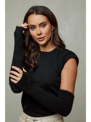 Soft Cashmere Rękawiczki w kolorze czarnym rozmiar: onesize. Czarne rękawiczki damskie Soft Cashmere, bez wzorów, prążkowane. Za 56.99 zł.