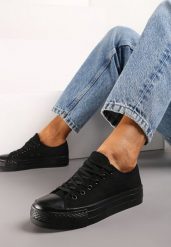 Czarne Klasyczne Trampki Przed Kostkę Xarosa. Czarne trampki i tenisówki damskie Renee, bez wzorów, z jeansu, przed kostkę. Za 39.99 zł.
