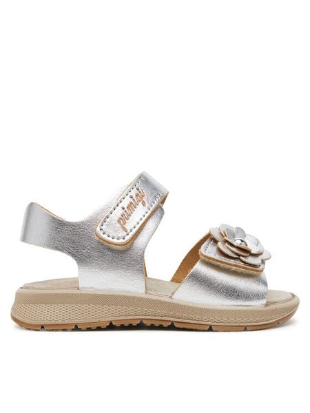 Primigi Sandały 7870611 M Srebrny. Szare sandały dziewczęce Primigi, ze skóry, bez zapięcia. Za 199.99 zł.