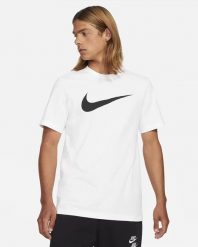 Koszulka sportowa męska Nike Icon Swoosh. Białe t-shirty sportowe męskie Nike, m, z bawełny, bez ramiączek, na fitness i siłownię. Za 178.00 zł.