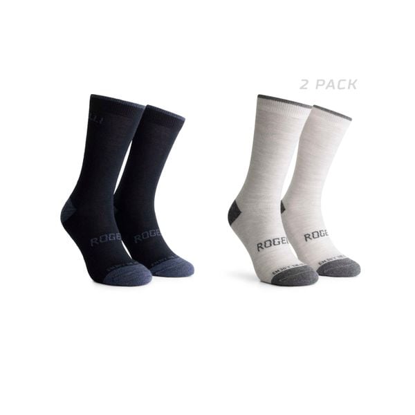 Skarpetki zimowe unisex Rogelli Merino z owczej wełny 2-pack. Brązowe skarpetki damskie Rogelli, bez wzorów, z elastanu. Za 76.00 zł.