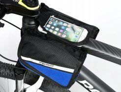 Torba rowerowa sakwa saszetka uchwyt rowerowy na telefon DUNLOP. Czarne torebki klasyczne damskie Dunlop, z aplikacjami, z materiału, zdobione, bez dodatków. Za 55.00 zł.