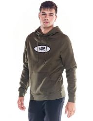 Męska bluza z kapturem i nadrukiem logo Earth Tones. Zielone bluzy sportowe męskie LEONE 1947 APPAREL, l, z bawełny. Za 126.26 zł.