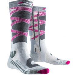Skarpety narciarskie damskie X-SOCKS SKI CONTROL WMN 4.0. Czerwone skarpetki damskie X-Socks, bez wzorów. W wyprzedaży za 104.00 zł.