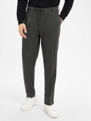 Selected spodnie plisowane - Leroy Mężczyźni Sztuczne włókno szary, XL. Szare spodnie materiałowe męskie Selected, bez wzorów, z wiskozy, eleganckie. Za 179.95 zł.