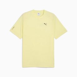 Koszulka sportowa męska Puma PUMATECH GRAPHIC RELAXED 63210035. Żółte t-shirty sportowe męskie Puma, l, z bawełny, bez ramiączek. Za 130.61 zł.