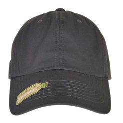 Czapka Z Daszkiem Z Poliestru Z Recyklingu. Brązowe czapki z daszkiem damskie FLEXFIT, bez wzorów. Za 85.99 zł.