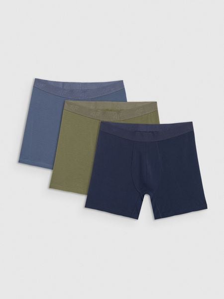 4F Bielizna bokserki (3-pack) męskie - multikolor XL. Bokserki męskie 4f, bez wzorów, z bawełny. Za 99.99 zł.