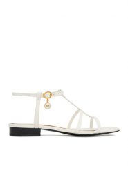 GINO ROSSI Sandały CEO-ROSE-LT22866-1 Biały. Białe sandały damskie Gino Rossi, bez wzorów, ze skóry, bez obcasa, na płaskiej podeszwie. Za 299.99 zł.