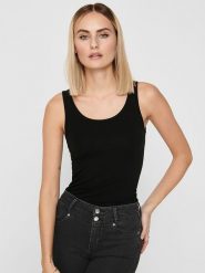ONLY Top w kolorze czarnym rozmiar: XL. Czarne topy damskie Only, xl, bez wzorów, bez kołnierzyka. Za 83.42 zł.