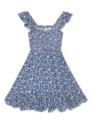 Roxy Sukienka codzienna W126-RXGDS-1027-23X Niebieski Regular Fit. Niebieskie sukienki dziewczęce Roxy, bez wzorów, bez ramiączek. Za 99.99 zł.
