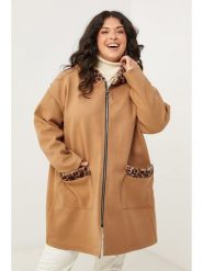 Curvy Lady Płaszcz przejściowy w kolorze jasnobrązowym rozmiar: 44/46. Brązowe płaszcze damskie Curvy Lady, bez wzorów, klasyczne. Za 152.99 zł.