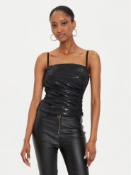 Rinascimento Top CFC0120406003 Czarny Regular Fit. Czarne topy damskie RINASCIMENTO, xs, bez wzorów, z syntetyku, bez kołnierzyka. Za 329.99 zł.