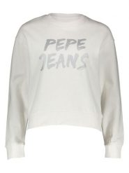 Pepe Jeans Sweter w kolorze białym rozmiar: M. Białe swetry klasyczne damskie Pepe Jeans, m, z bawełny, bez kołnierzyka. Za 139.20 zł.