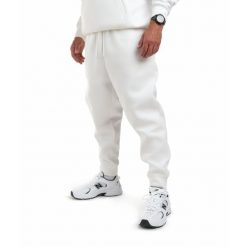 Spodnie INTERLOCK OVERSIZE DZIK® białe. Białe spodnie materiałowe męskie DZIK, bez wzorów, sportowe. Za 289.99 zł.