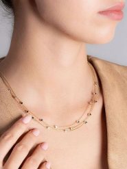 Heliophilia Pozłacany naszyjnik z elementami ozdobnymi - dł. 43 cm rozmiar: onesize. Żółte naszyjniki damskie Heliophilia, metalowe. Za 96.60 zł.