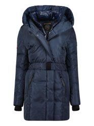 Canadian Peak Płaszcz zimowy "Ablackstone" w kolorze granatowym rozmiar: XXL. Niebieskie płaszcze damskie Canadian Peak, na zimę, xxl, bez wzorów, z puchu. Za 203.45 zł.