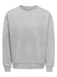 ONLY & SONS Bluza "Dane" w kolorze jasnoszarym rozmiar: M. Szare bluzy bez kaptura męskie Only & Sons, m. Za 149.95 zł.