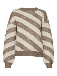 Vero Moda Sweter w kolorze jasnobrązowo-beżowym rozmiar: S. Brązowe swetry klasyczne damskie Vero Moda, s, ze splotem, bez kołnierzyka. Za 79.21 zł.